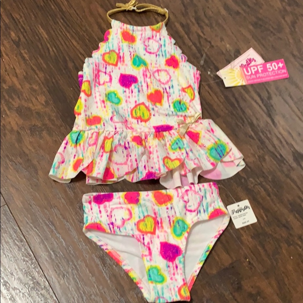 Halter top 2 piece bathing suit